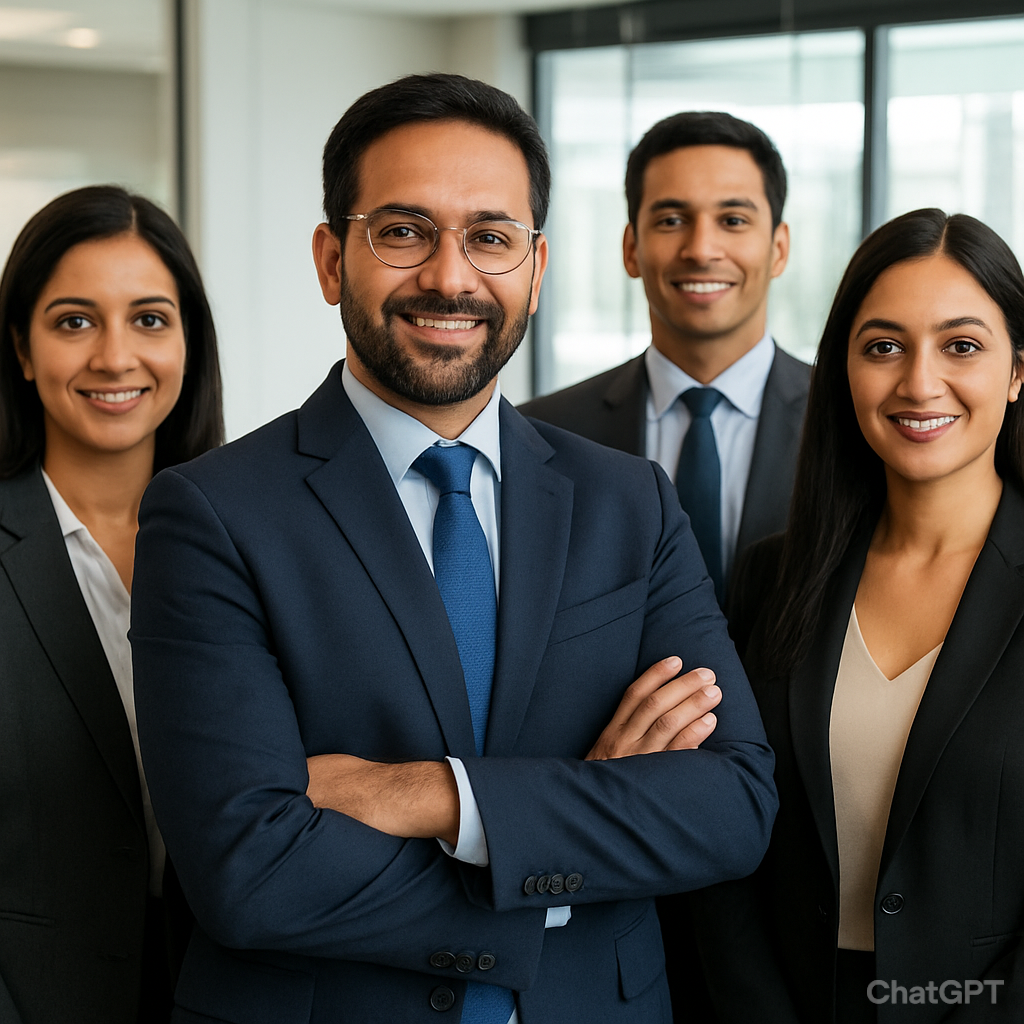 Professional team at work